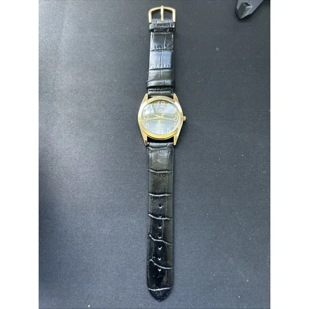 Gossip Gold Tone Black Dial And Band Women’s Quartz Watch